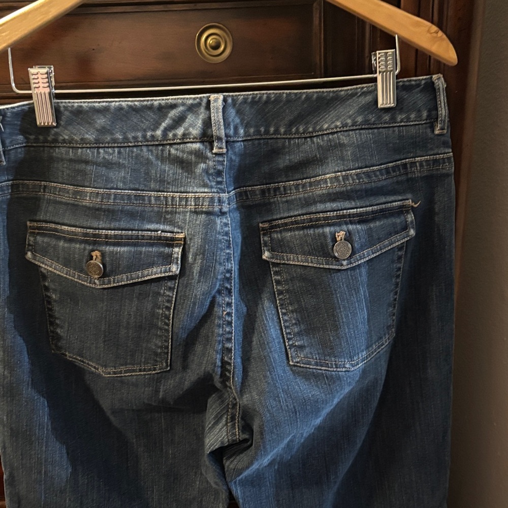 Tahari Dark Blue Bootcut Jeans